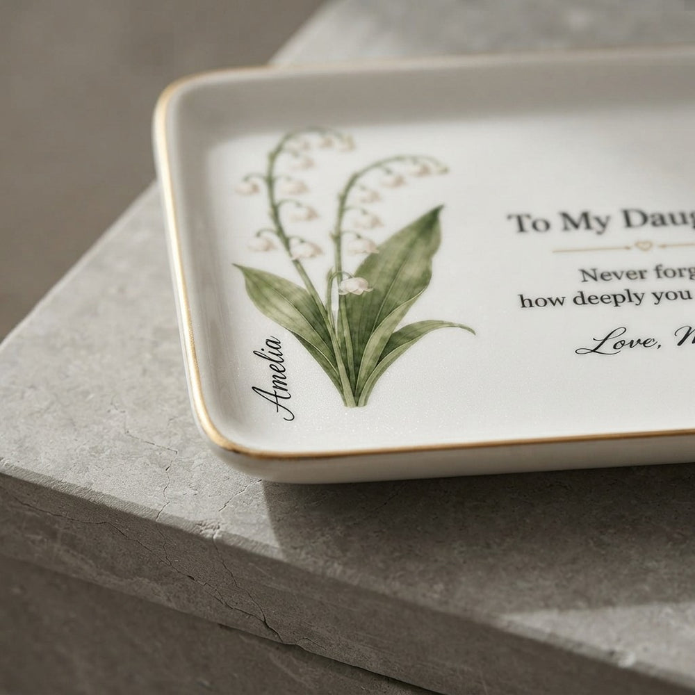 To My Daughter, Love Mom May Jewelry Dish