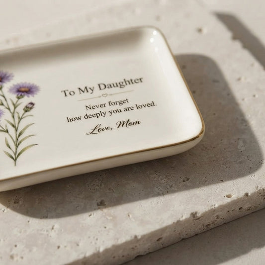 To My Daughter Jewelry Dish September